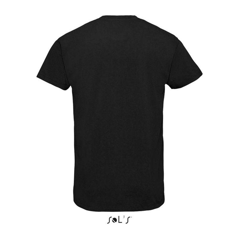 Tricou cu guler în V pentru bărbați Sol's Imperial  Negru M