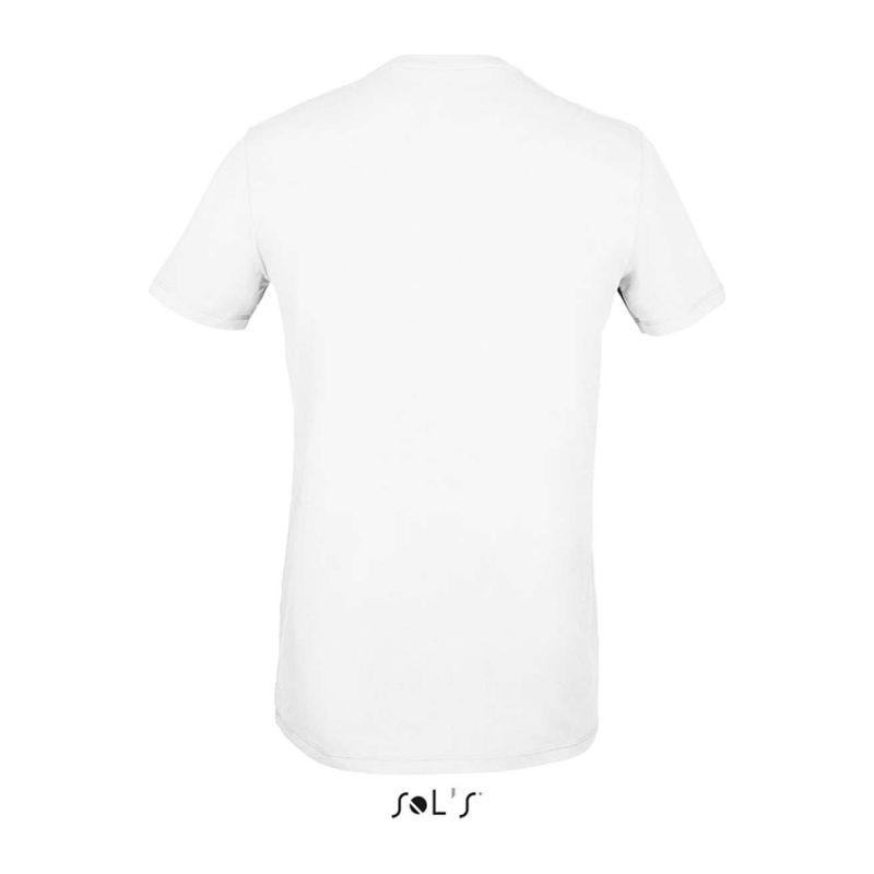 Tricou cu guler rotund pentru bărbați Sol's Millenium Alb 3XL