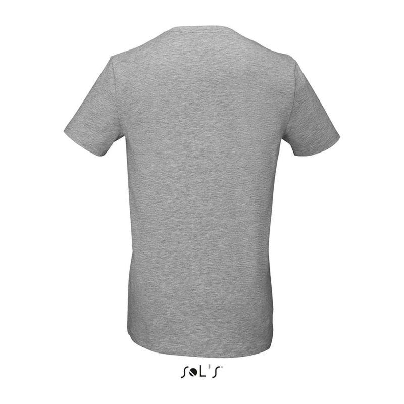 Tricou cu guler rotund pentru bărbați Sol's Millenium Grey Melange 3XL