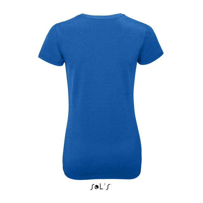 Tricou cu guler rotund pentru femei Sol's Millenium Albastru XL