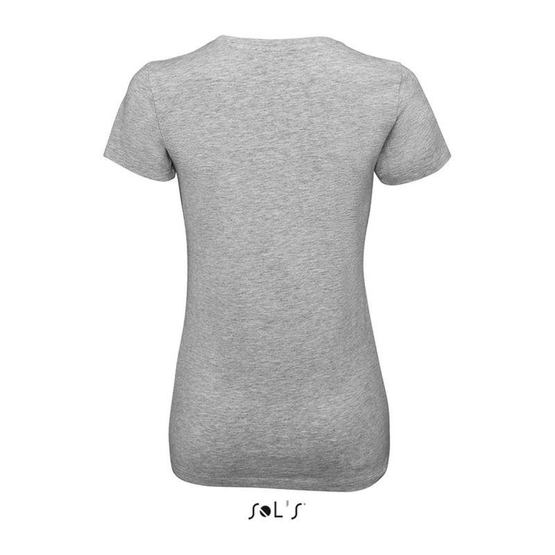 Tricou cu guler rotund pentru femei Sol's Millenium Grey Melange XL