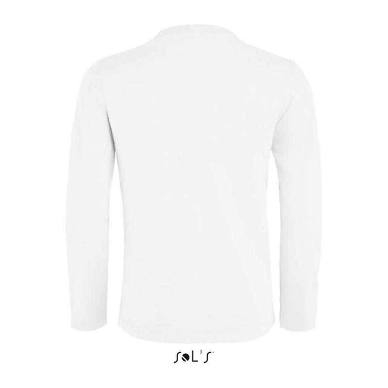 Tricou cu mânecă lungă pentru copii Sol's Imperial  Alb
