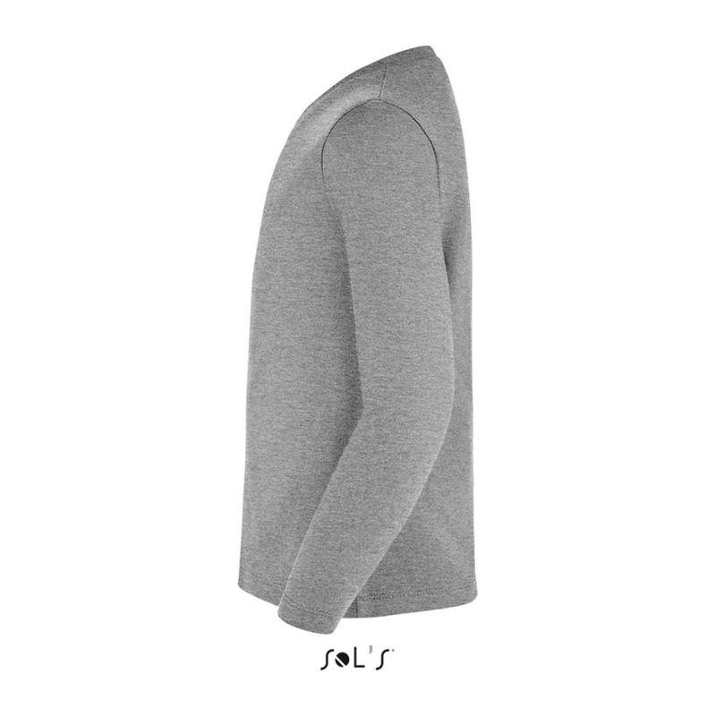 Tricou cu mânecă lungă pentru copii Sol's Imperial  Grey Melange