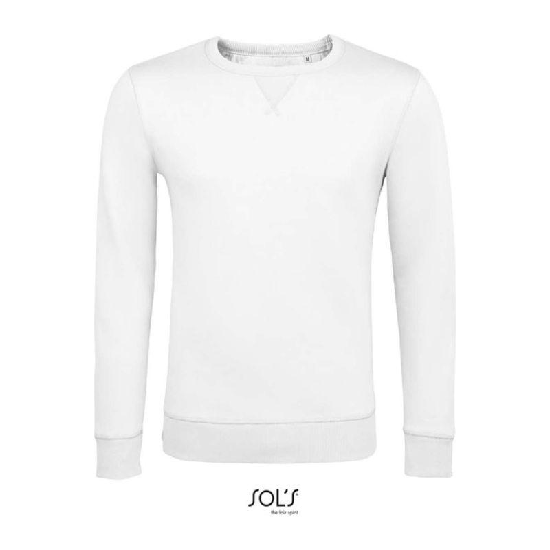 Bluză cu guler rotund pentru bărbați Sol's Sully Alb XL