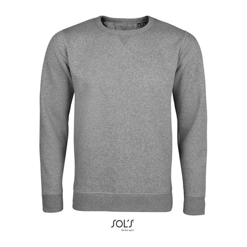 Bluză cu guler rotund pentru bărbați Sol's Sully Grey Melange XL