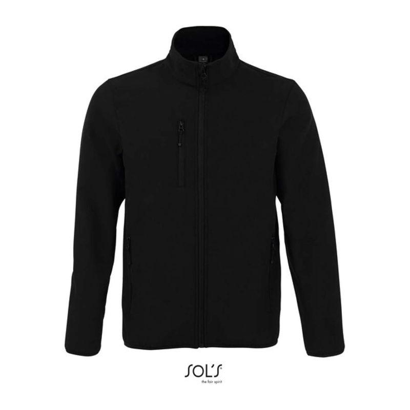 Jachetă softshell cu fermoar pentru bărbați Sol's Radian Negru 4XL