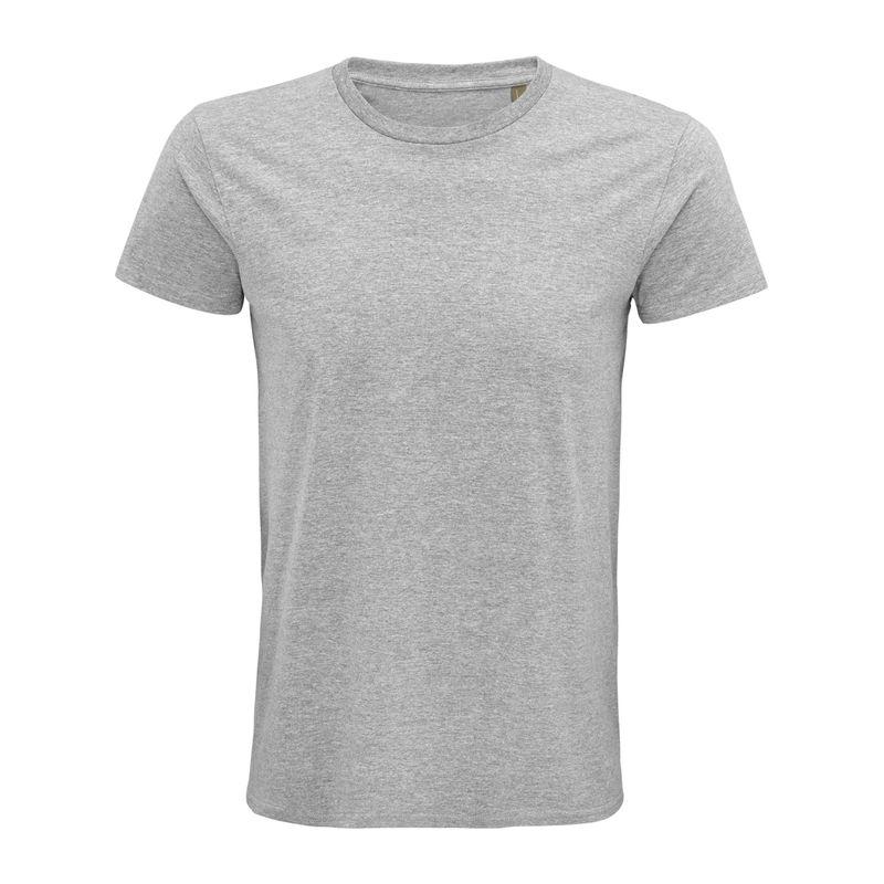 Tricou din jerseu cu guler rotund, croială ajustată, pentru bărbați, Sol's Pionner Grey Melange XL