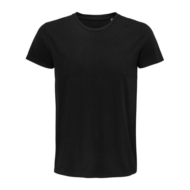 Tricou din jerseu cu guler rotund, croială ajustată, pentru bărbați, Sol's Pionner Negru