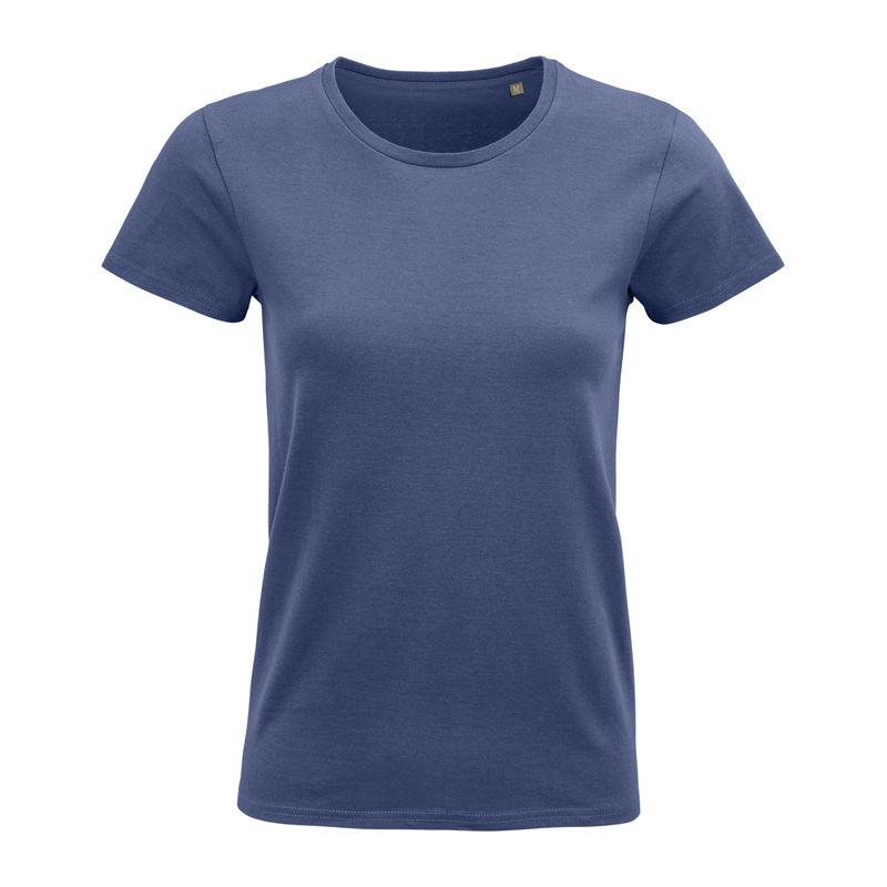Tricou cu guler rotund, croială ajustată, pentru femei, Sol's Pionner Albastru XXL