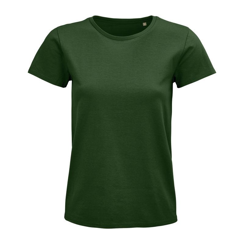 Tricou cu guler rotund, croială ajustată, pentru femei, Sol's Pionner Verde S
