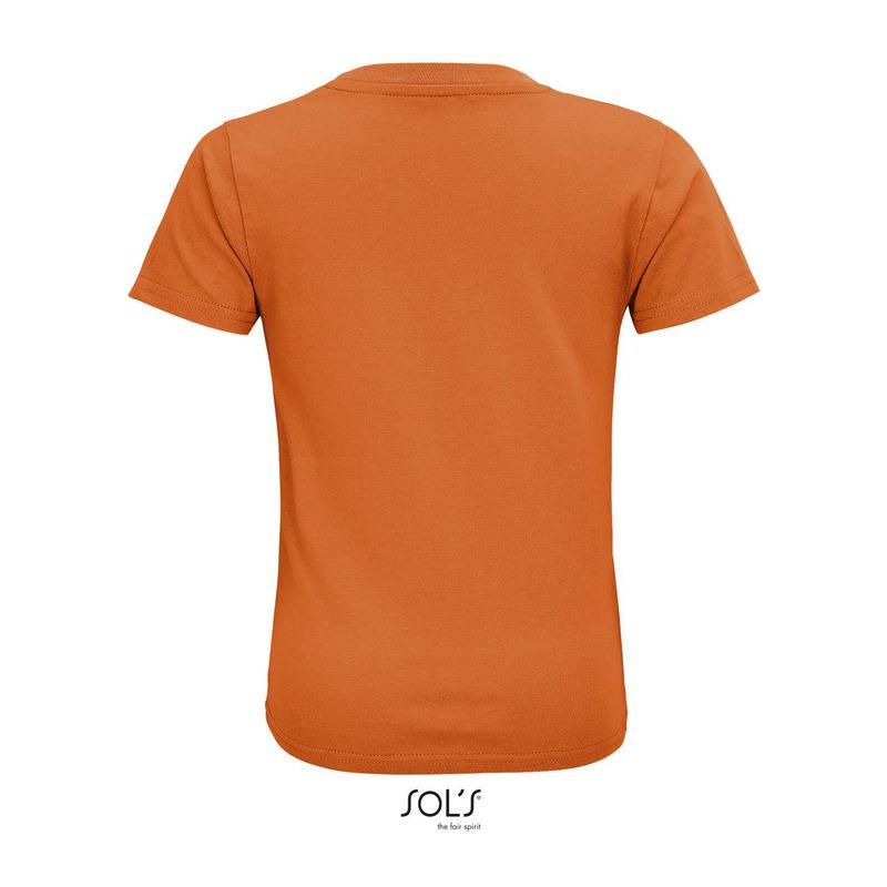 Tricou din bumbac organic cu guler rotund pentru copii Sol's Crusader Portocaliu