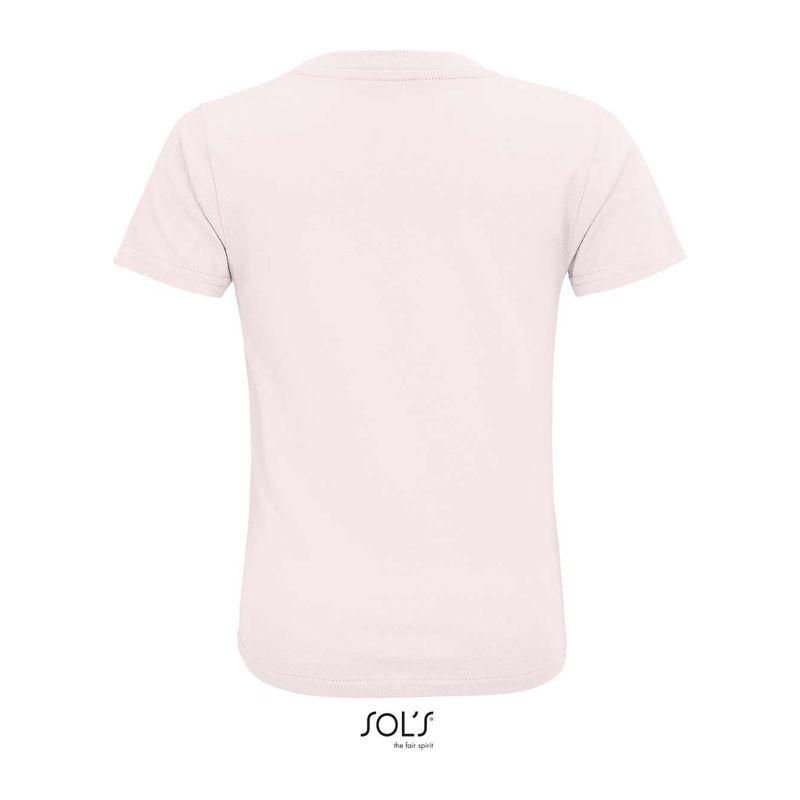Tricou din bumbac organic cu guler rotund pentru copii Sol's Crusader Roz