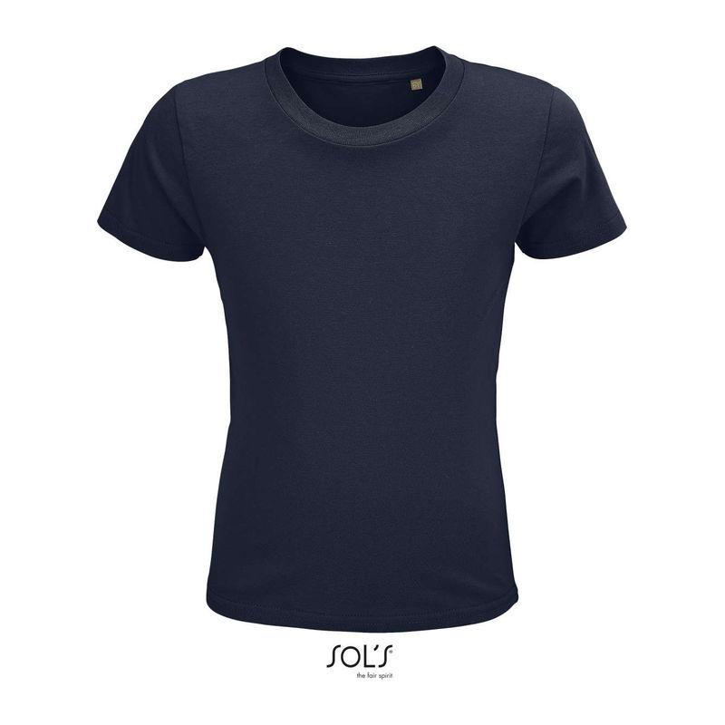 Tricou din bumbac organic cu guler rotund pentru copii Sol's Crusader Orion Navy Blue