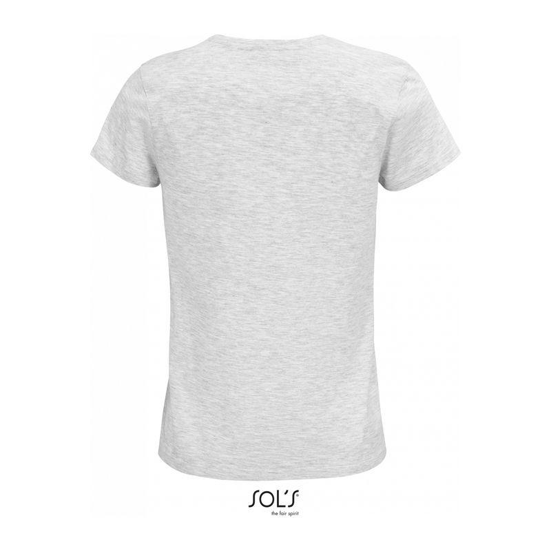 Tricou din bumbac organic cu guler rotund pentru femei Sol's Crusader Gri 3XL