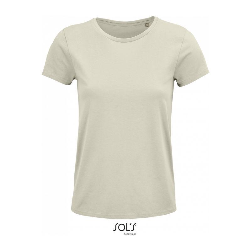 Tricou din bumbac organic cu guler rotund pentru femei Sol's Crusader Maro L