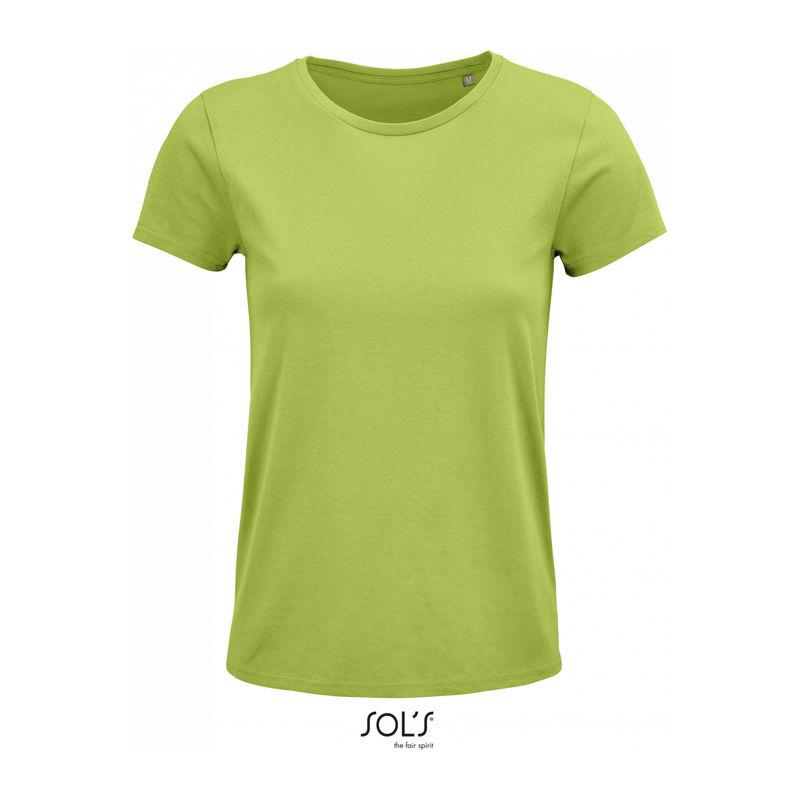 Tricou din bumbac organic cu guler rotund pentru femei Sol's Crusader Verde XXL