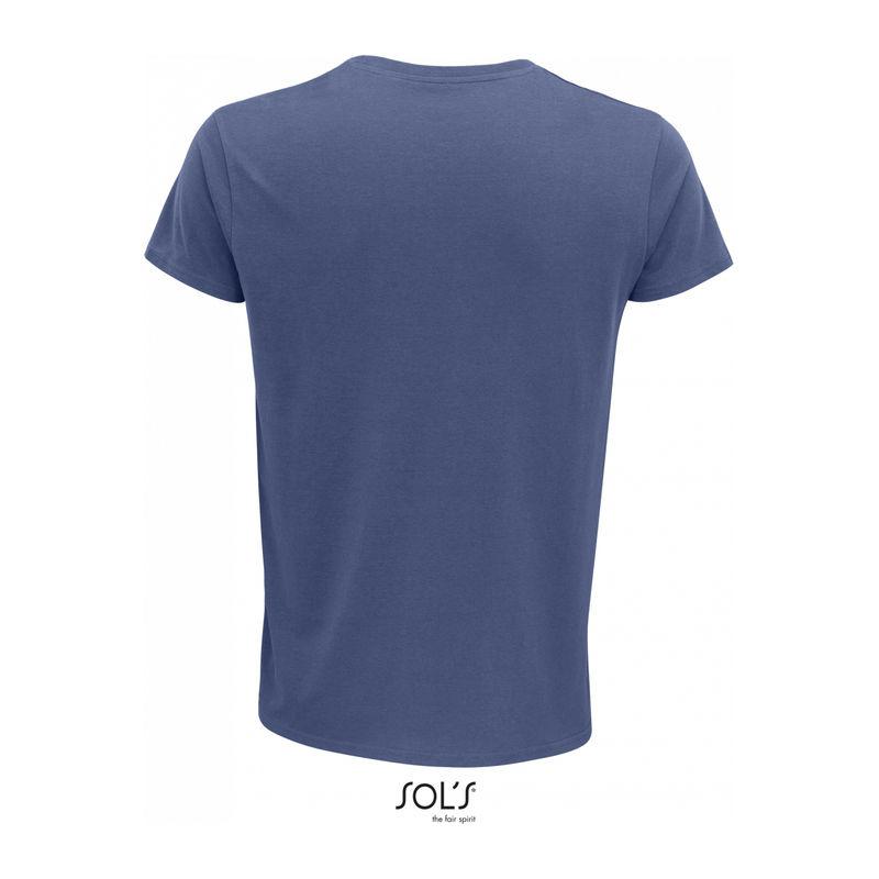 Tricou din bumbac organic cu guler rotund pentru bărbați Sol's Crusader Albastru L