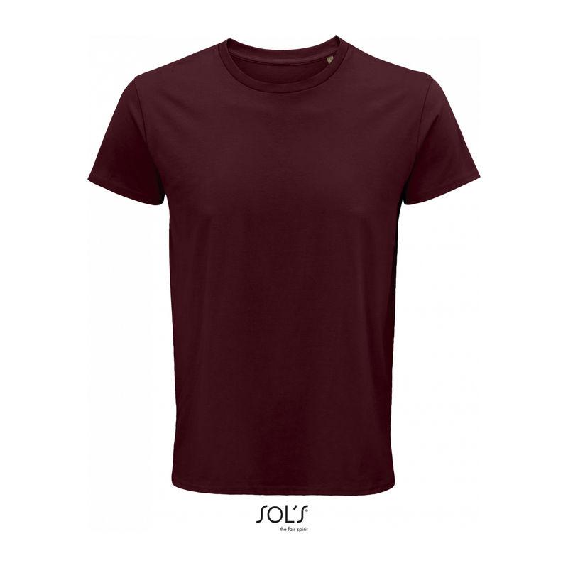 Tricou din bumbac organic cu guler rotund pentru bărbați Sol's Crusader Bordeaux XS