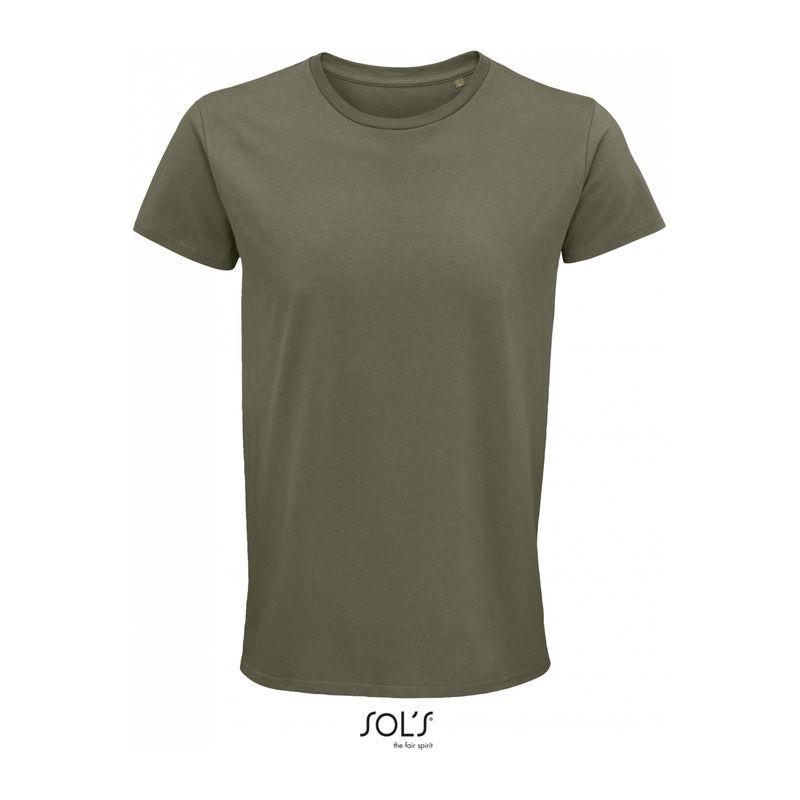 Tricou din bumbac organic cu guler rotund pentru bărbați Sol's Crusader Maro