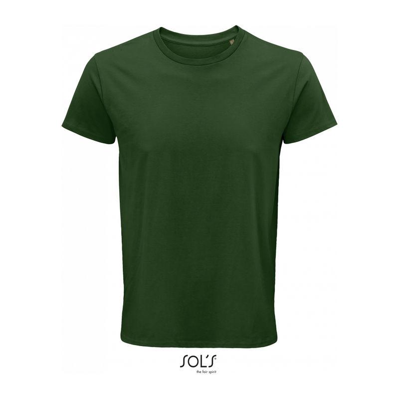 Tricou din bumbac organic cu guler rotund pentru bărbați Sol's Crusader Verde XS