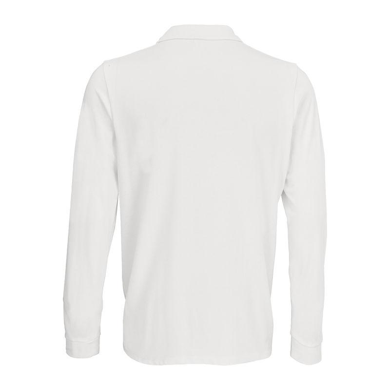 Tricou polo cu mânecă lungă pentru bărbați Sol's Prime  Alb XXL