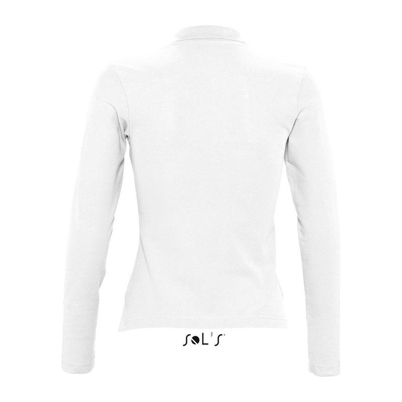 Tricou polo cu mânecă lungă pentru femei Sol's Podium Alb L