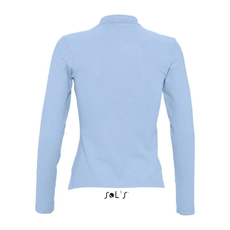 Tricou polo cu mânecă lungă pentru femei Sol's Podium Albastru L