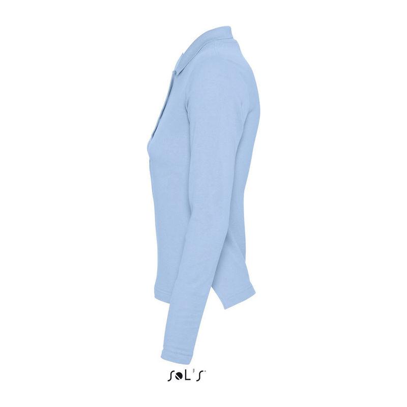 Tricou polo cu mânecă lungă pentru femei Sol's Podium Albastru L