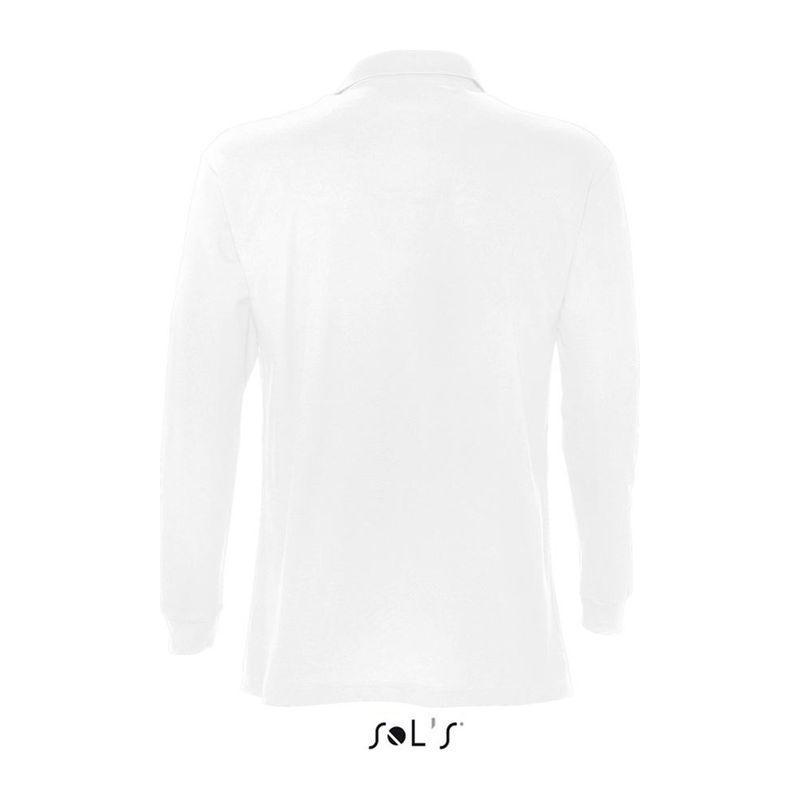 Tricou polo cu mânecă lungă pentru bărbați Sol's Star Alb L