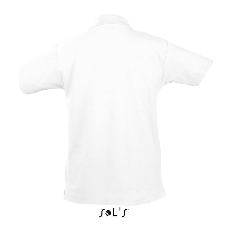 Tricou polo pentru copii Sol's Summer II Alb