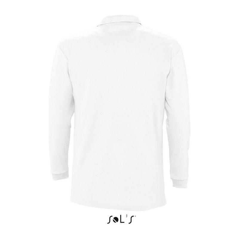 Tricou polo cu mânecă lungă pentru bărbați Sol's Winter II Alb S