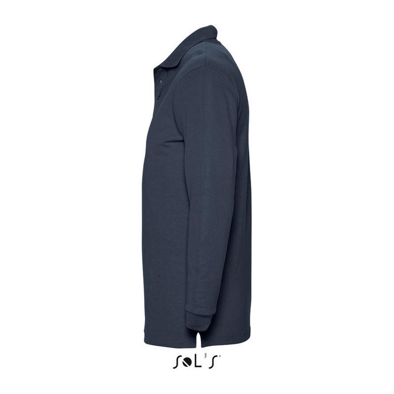 Tricou polo cu mânecă lungă pentru bărbați Sol's Winter II Navy L