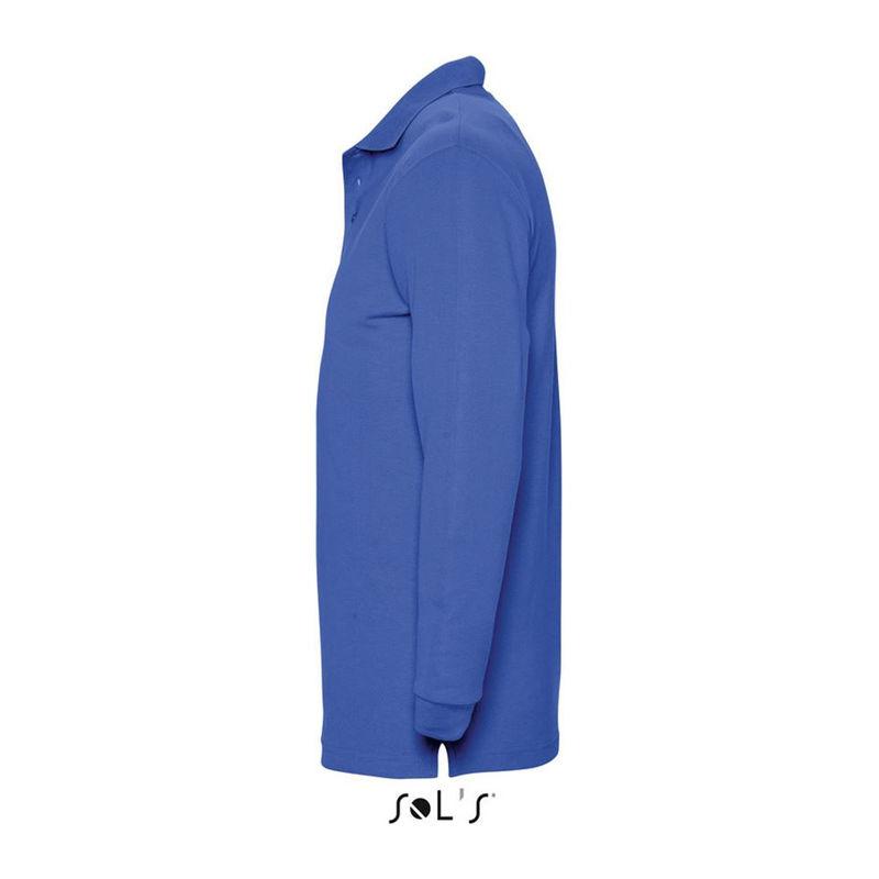 Tricou polo cu mânecă lungă pentru bărbați Sol's Winter II Albastru S