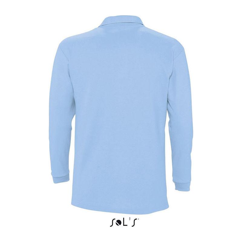 Tricou polo cu mânecă lungă pentru bărbați Sol's Winter II Albastru S