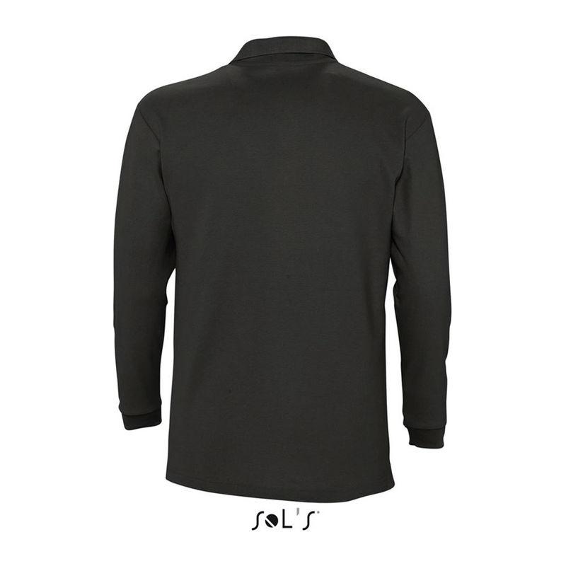 Tricou polo cu mânecă lungă pentru bărbați Sol's Winter II Negru L