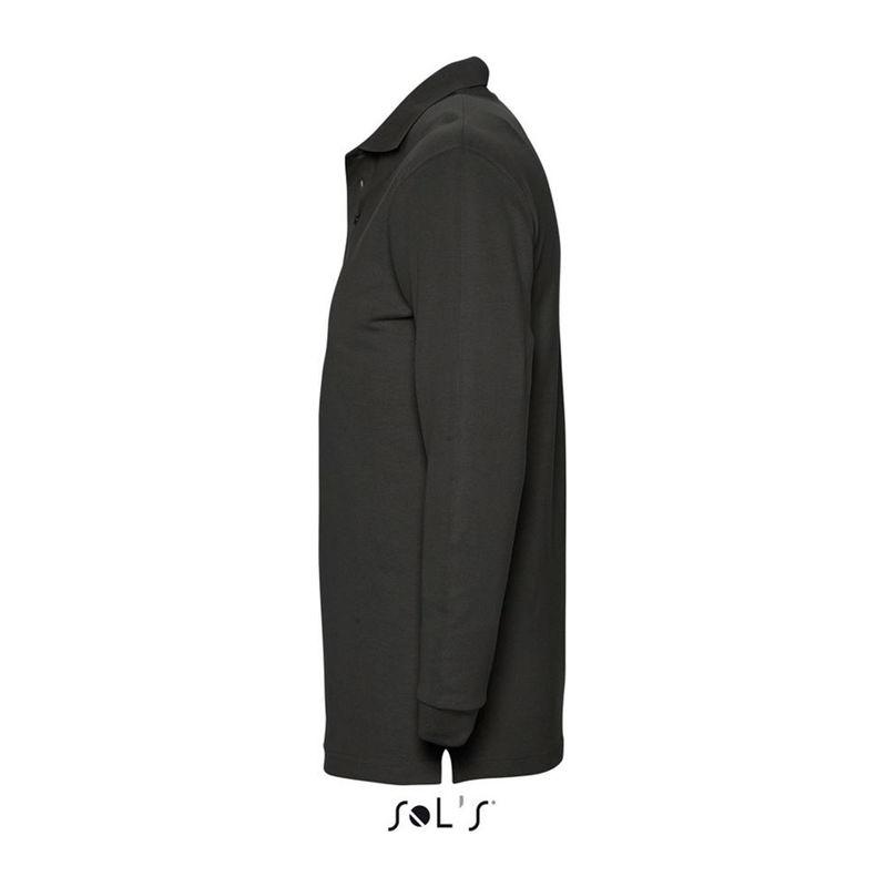 Tricou polo cu mânecă lungă pentru bărbați Sol's Winter II Negru L