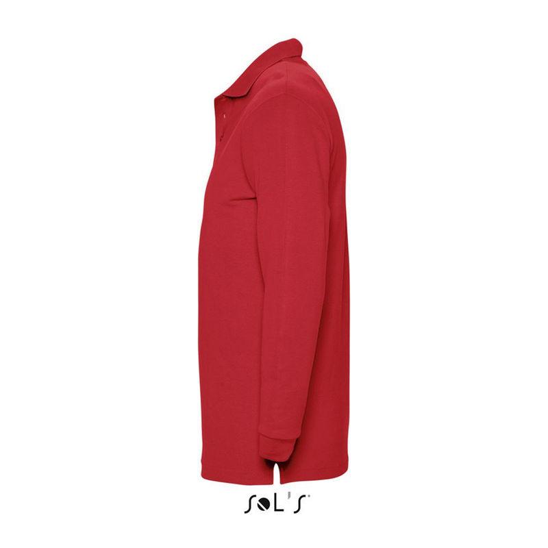 Tricou polo cu mânecă lungă pentru bărbați Sol's Winter II Rosu L