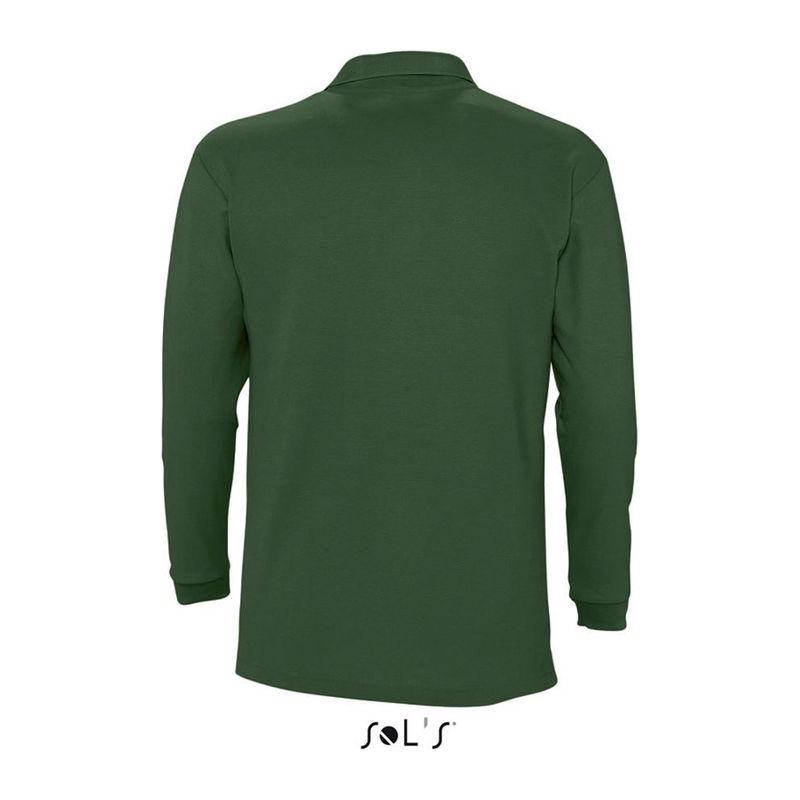 Tricou polo cu mânecă lungă pentru bărbați Sol's Winter II Verde S