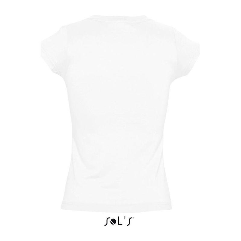 Tricou cu guler în V pentru femei Sol's Moon Alb L