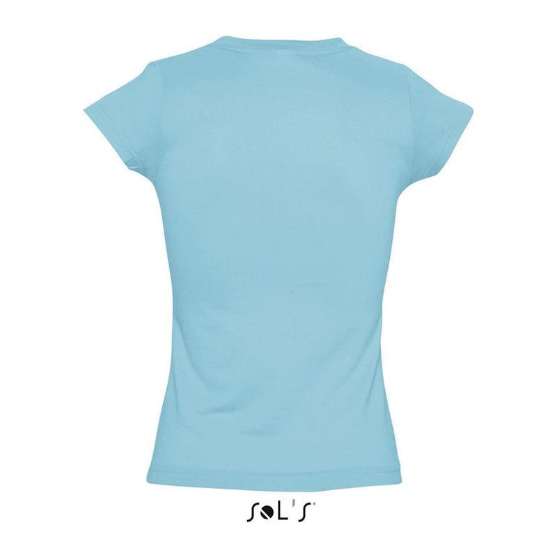 Tricou cu guler în V pentru femei Sol's Moon Albastru XXL