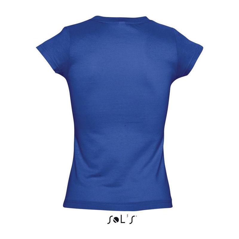 Tricou cu guler în V pentru femei Sol's Moon Albastru M