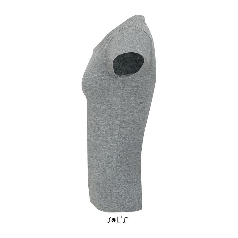 Tricou cu guler în V pentru femei Sol's Moon Grey Melange L