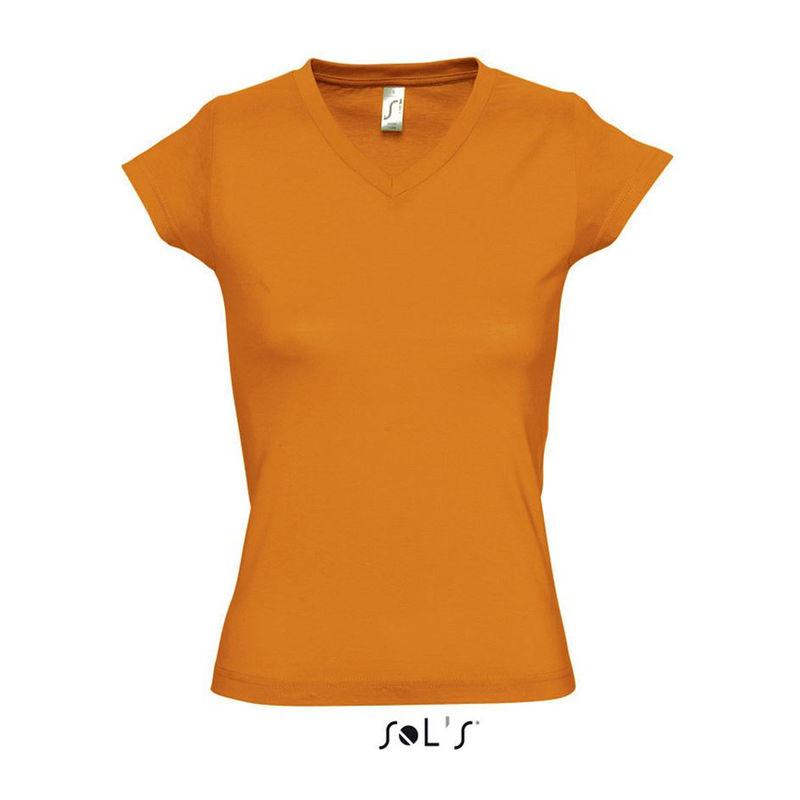 Tricou cu guler în V pentru femei Sol's Moon Portocaliu XL