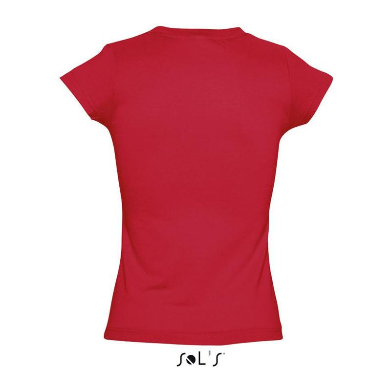 Tricou cu guler în V pentru femei Sol's Moon Rosu L