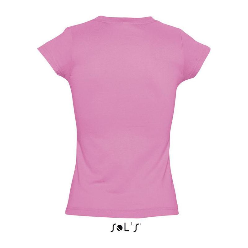 Tricou cu guler în V pentru femei Sol's Moon Roz L