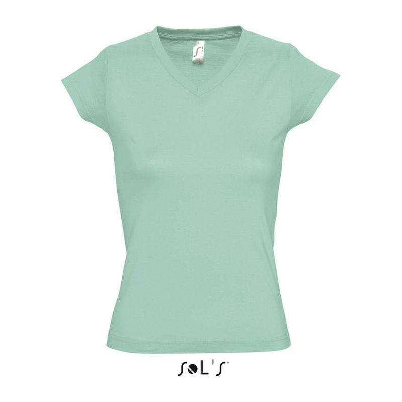 Tricou cu guler în V pentru femei Sol's Moon Mint XL