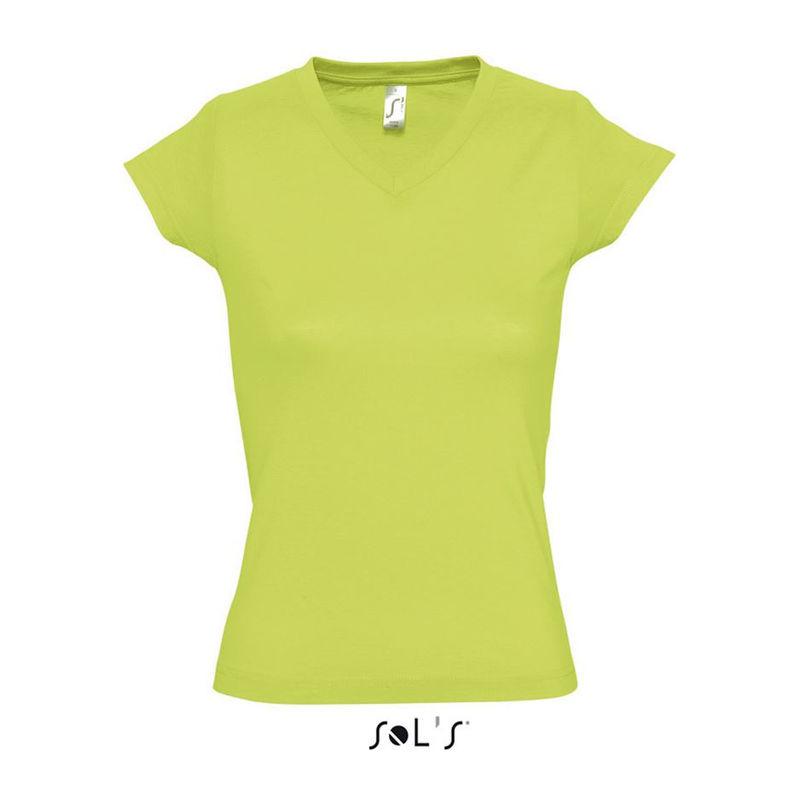 Tricou cu guler în V pentru femei Sol's Moon Verde S