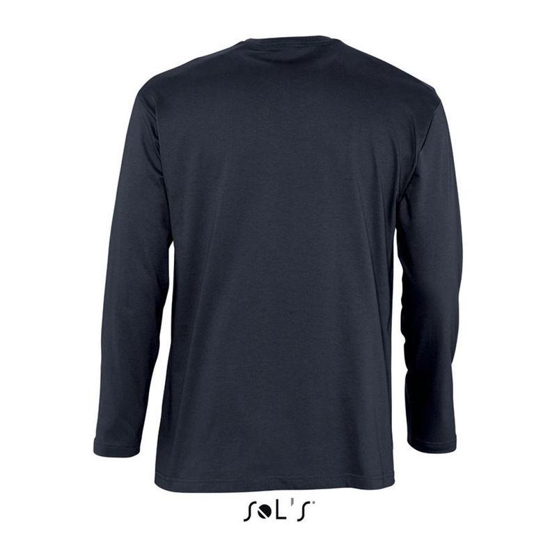 Tricou cu guler rotund și mânecă lungă pentru bărbați Sol's Monarch Navy 5XL