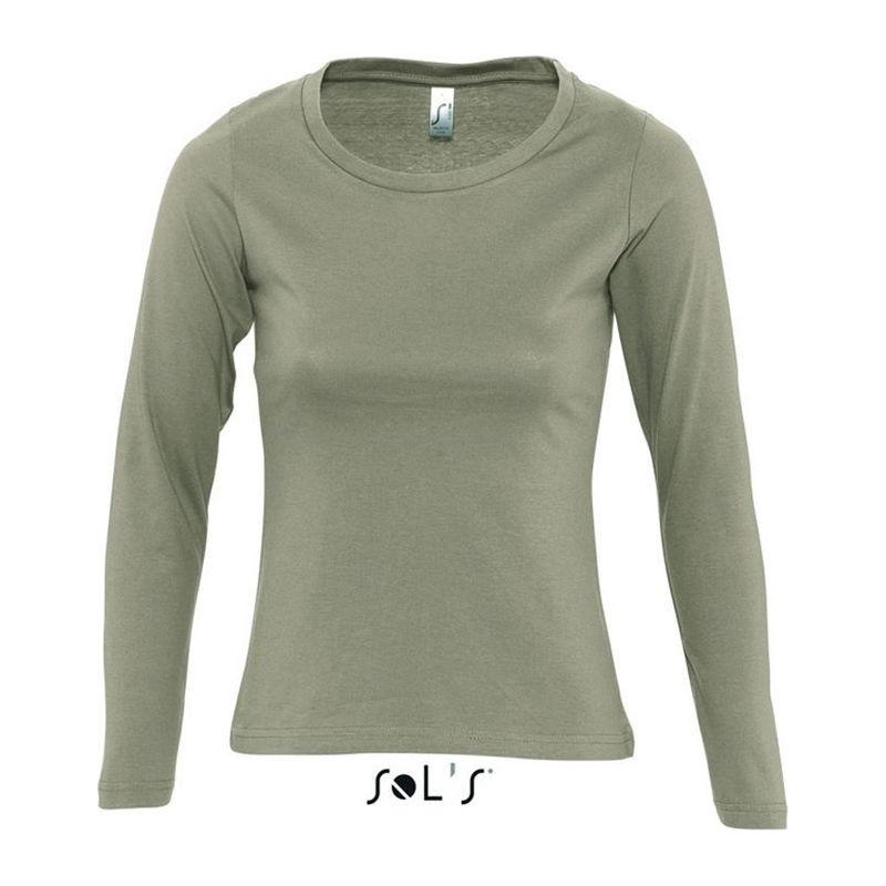 Tricou cu guler rotund și mânecă lungă pentru femei Sol's Majestic Maro XL