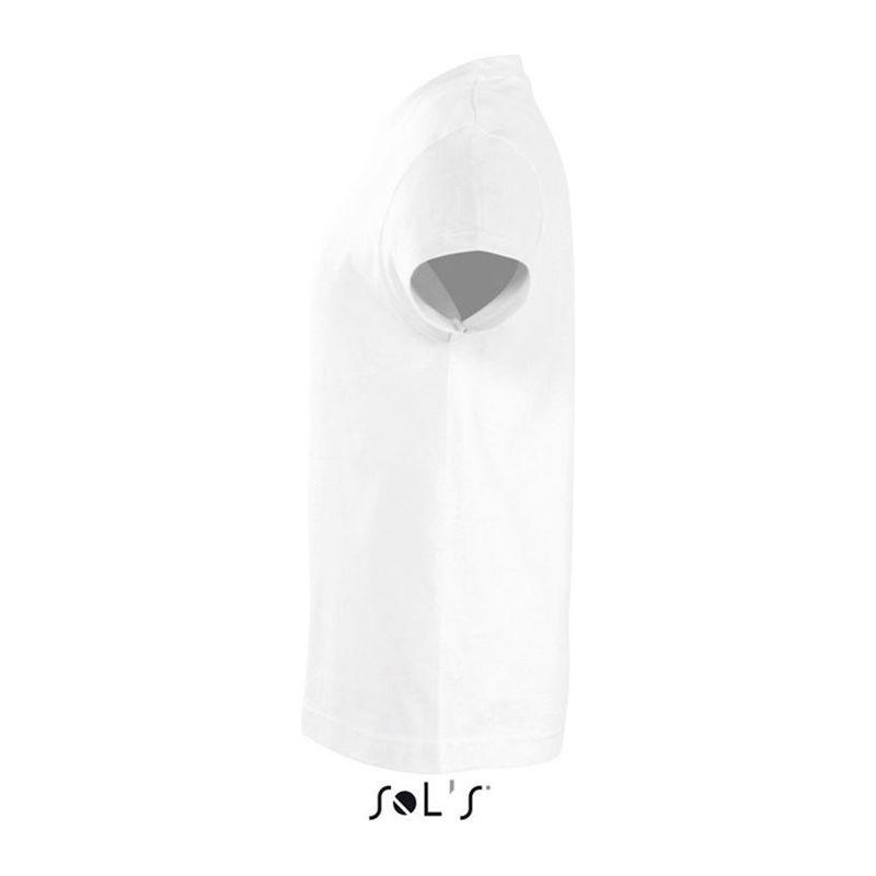 Tricou cu guler rotund pentru copii Sol's Imperial Alb